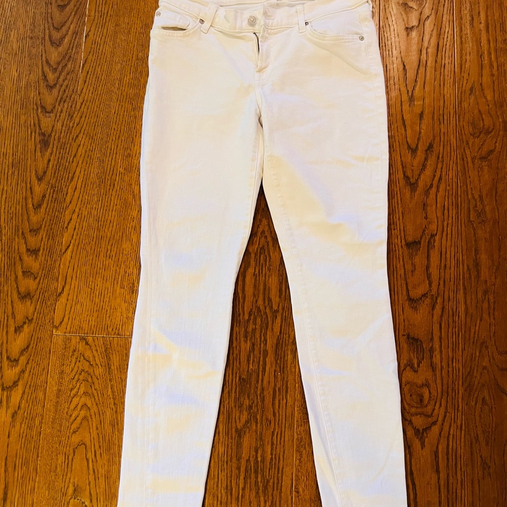 7 For All Mankind Cream‎ Skinny Jeans